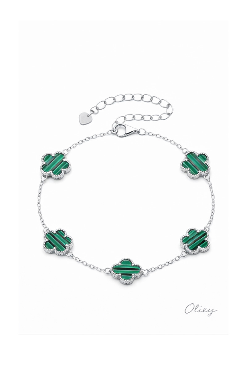 Gold-Plated Floral Charm Bracelet