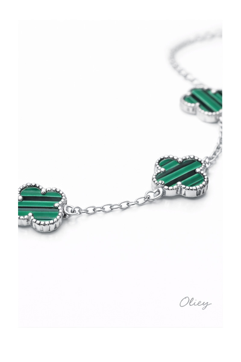 Gold-Plated Floral Charm Bracelet